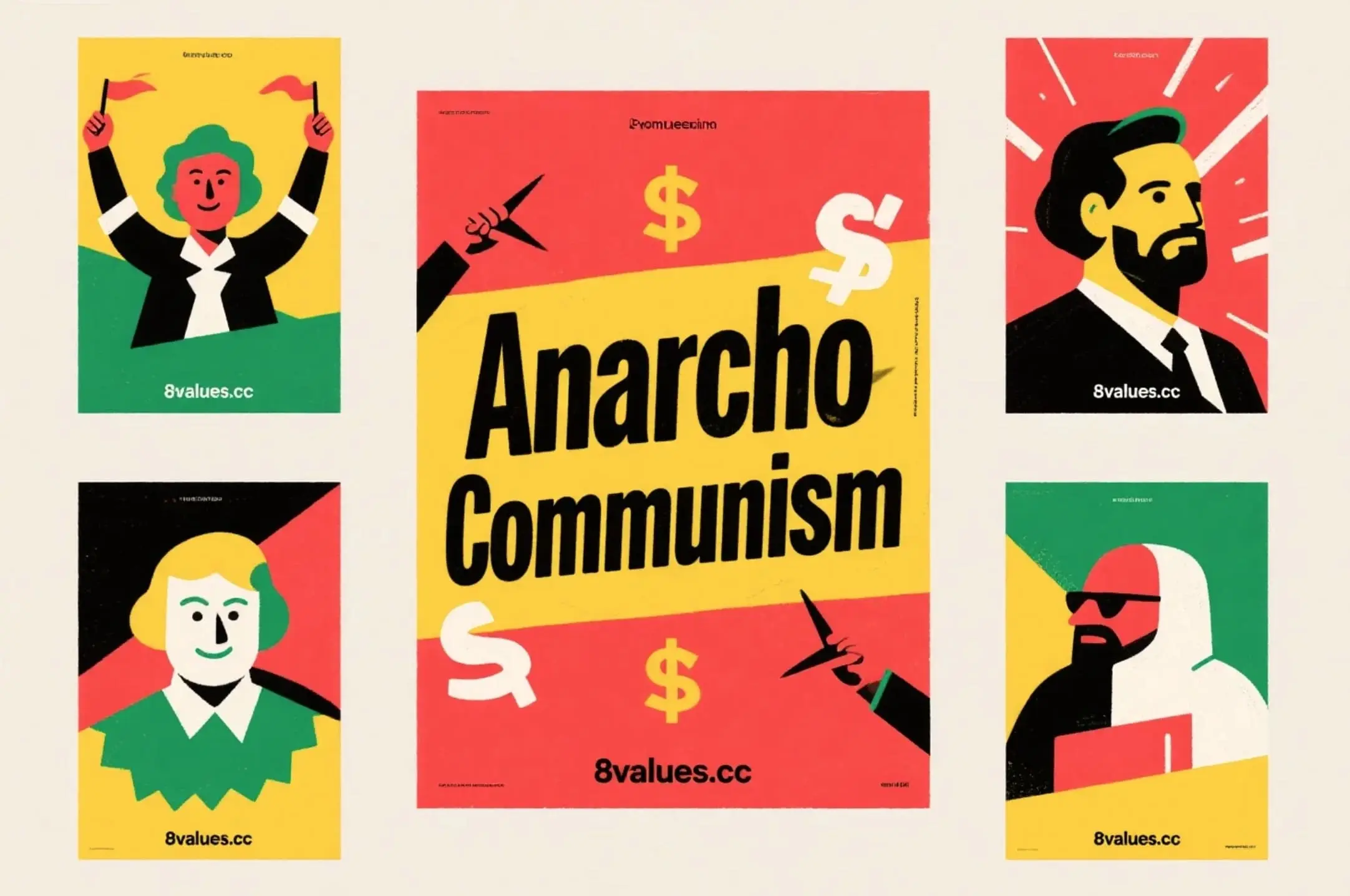 Anarcho-Communism | 8values Interpretation of ideological ideology in political tests